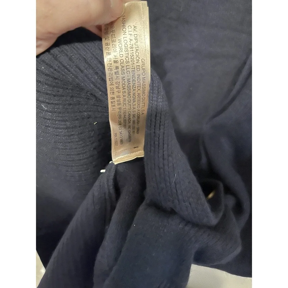 Massimo Dutti‎ Wool Cashmere Button Sweater Dress Small Blue
